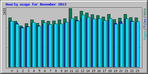 Hourly usage for November 2013