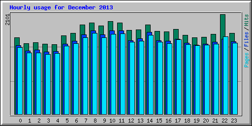 Hourly usage for December 2013