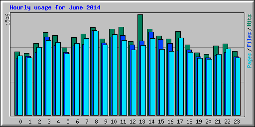 Hourly usage for June 2014