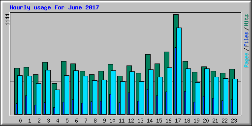 Hourly usage for June 2017