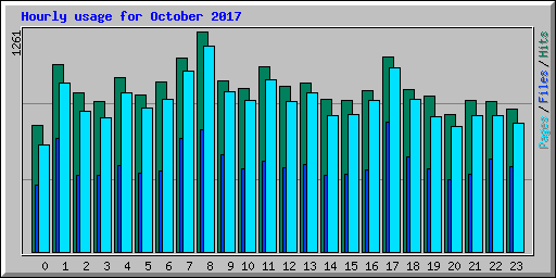 Hourly usage for October 2017