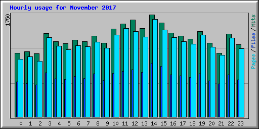 Hourly usage for November 2017