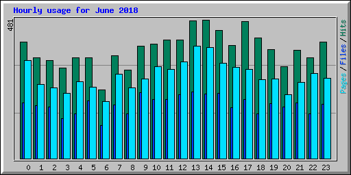 Hourly usage for June 2018