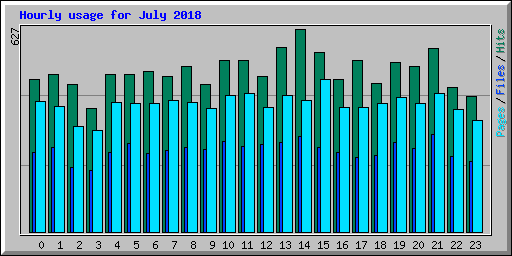 Hourly usage for July 2018