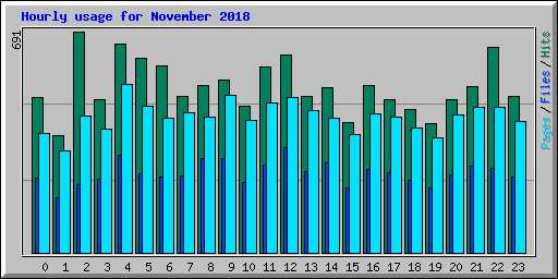 Hourly usage for November 2018