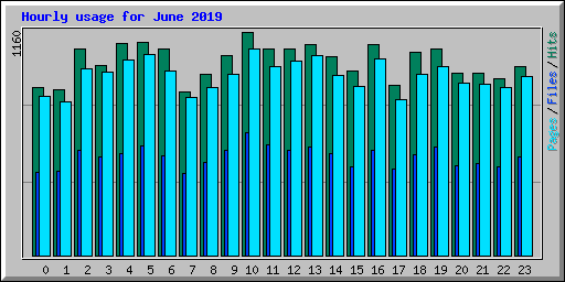 Hourly usage for June 2019